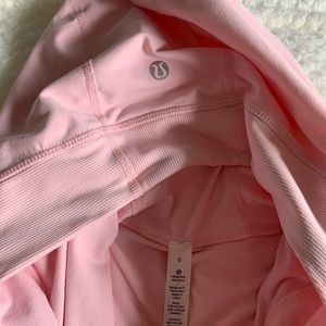 Lululemon long sleeve running hoodie in vibrant pink color